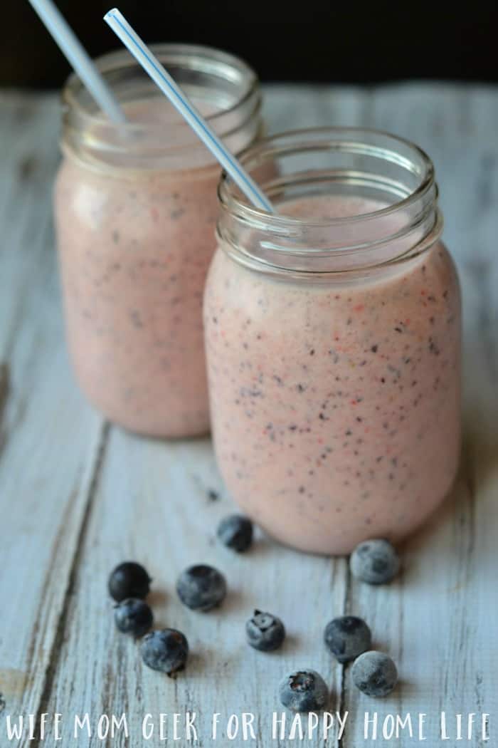 Blueberry-Strawberry Cream Slush