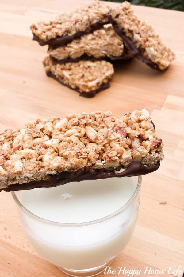 How Do You Get Granola Bars To Stick Together? (Chocolate Dipped Granola Bars) The Happy Home Life