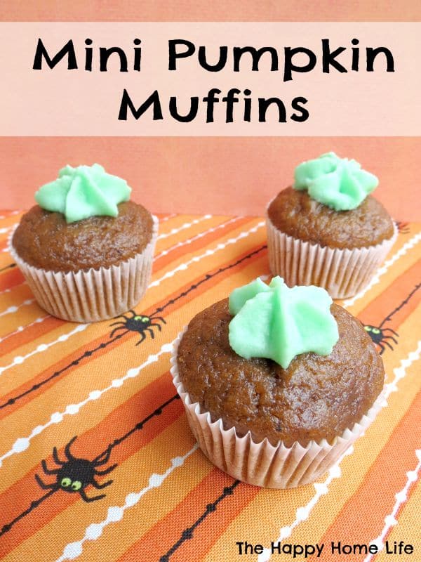 Mini Pumpkin Muffins With Cream Cheese Frosting Stems