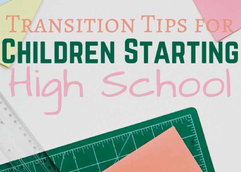 Transition Tips for Children Starting High School