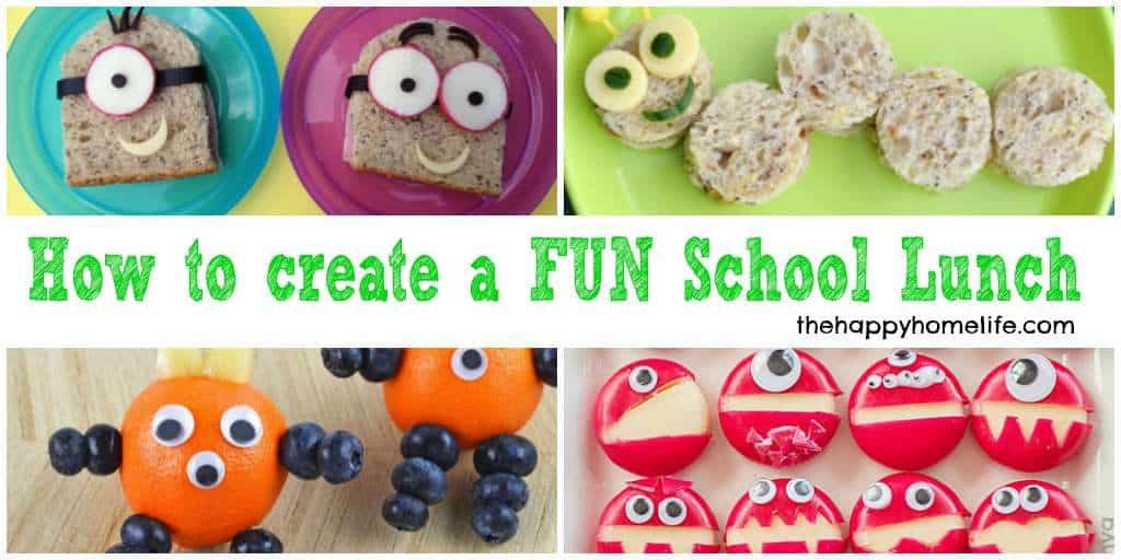 How To Create A FUN School Lunch - 20 fun recipes to make your kids want to eat their school lunches.