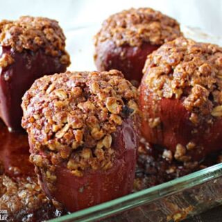 Apple Crumble Stuffed Baked Apples