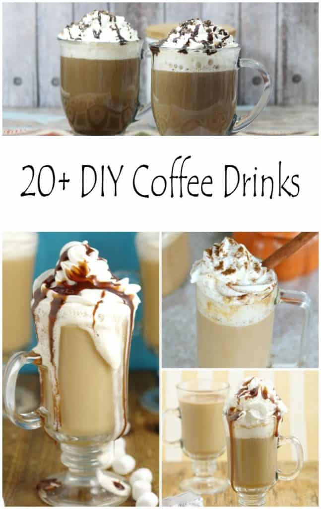 20+ DIY Coffee Drink Recipes - Learn to make your favorite cafe coffee drinks at home for half the cost.