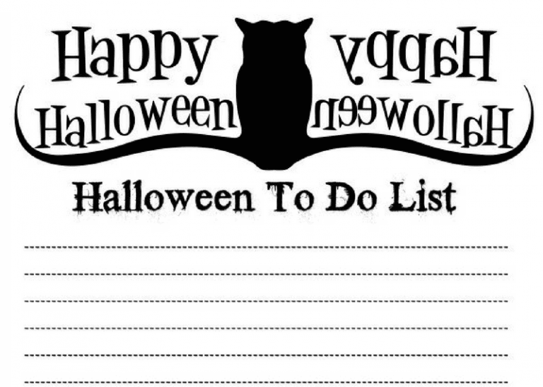 Spooky Halloween To Do List: Free Printable