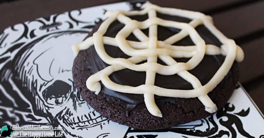 Chocolate Spider Web Cookies