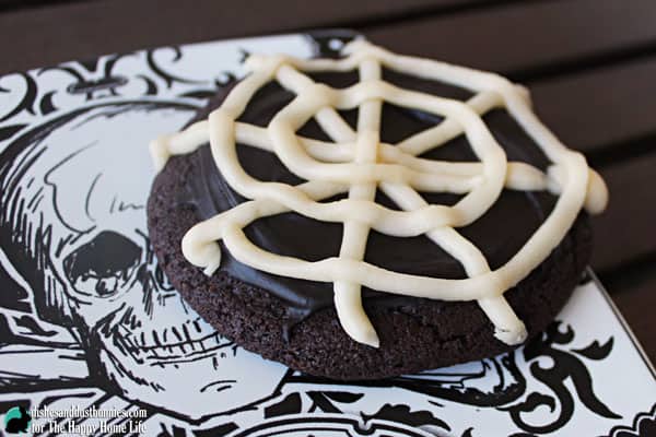 Try these Halloween Cookies! Chocolate Spider Web Cookies