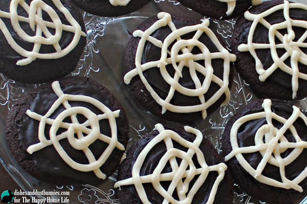 Chocolate Spider Web Cookies