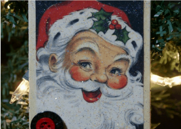 Vintage Santa Ornament