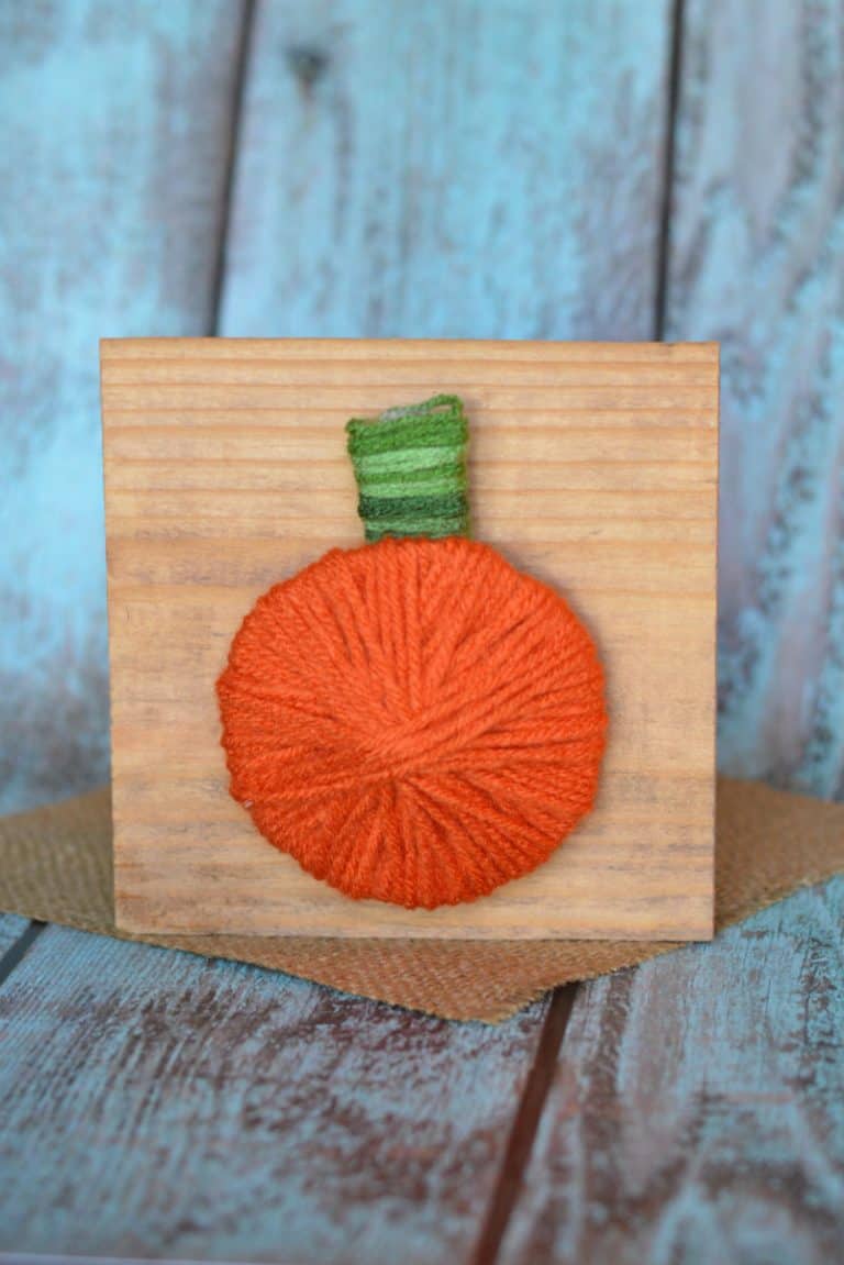 Fall Home Decor Yarn Wrapped Pumpkins