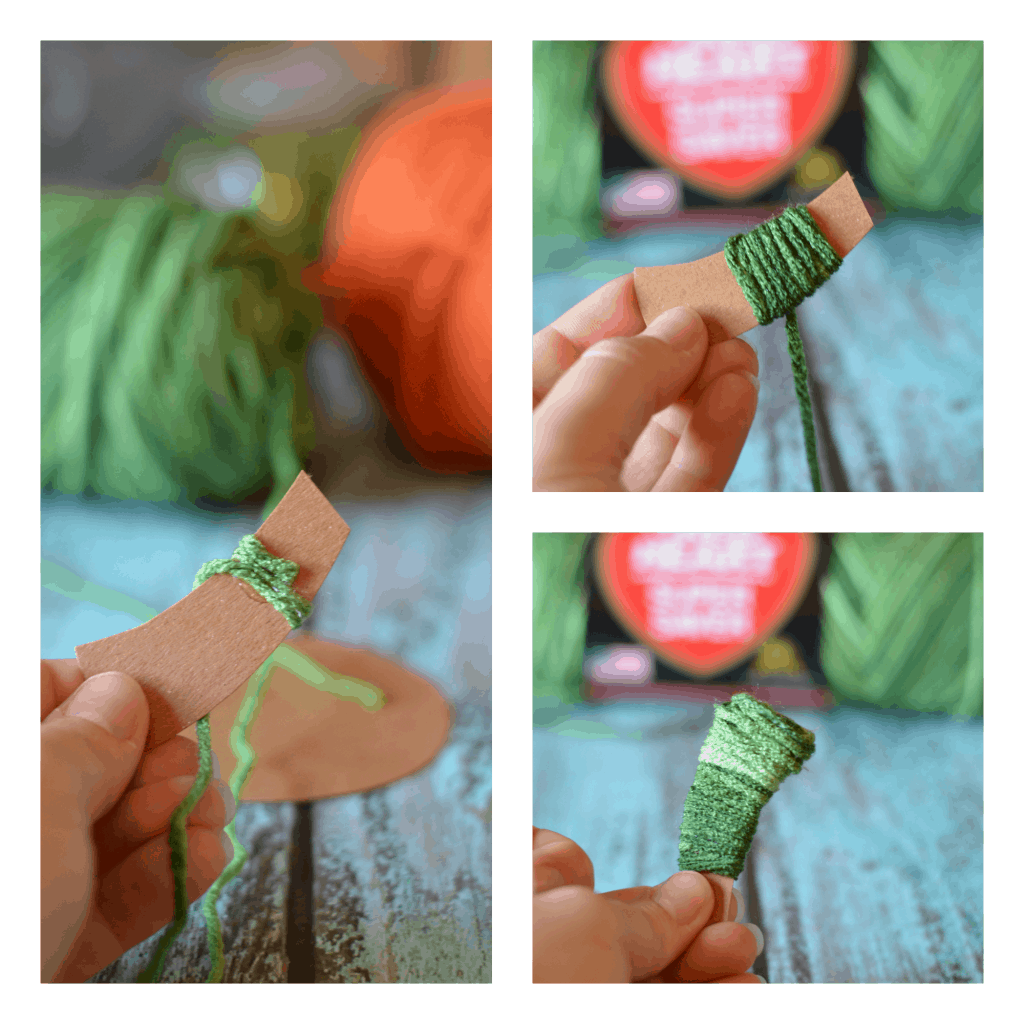 Yarn wrapped pumpkins