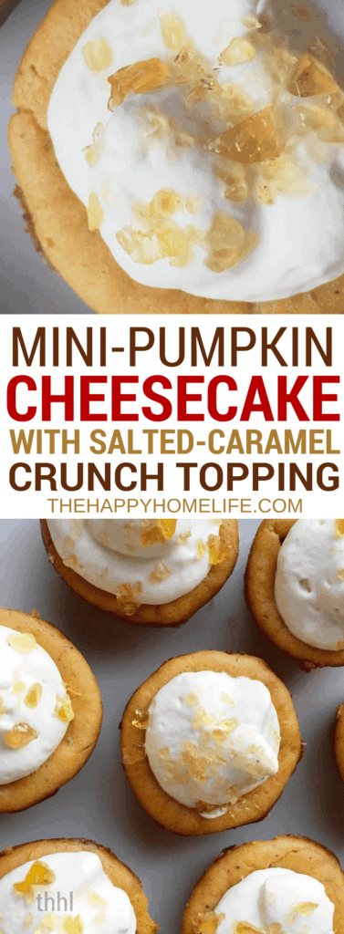Mini-Pumpkin with Salted-Caramel Crunch Topping - The Happy Home Life