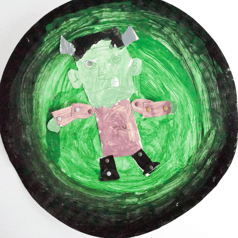 Frankenstein Paper Plate Craft