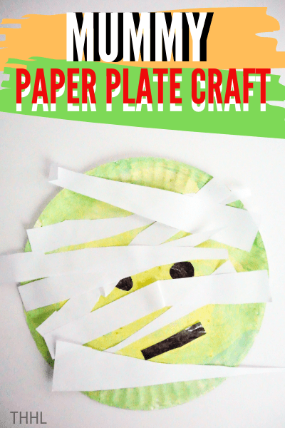 Download the free mummy face PDF and create this mummy paper plate craft with your preschooler. Follow instructions to create this Halloween paper craft.