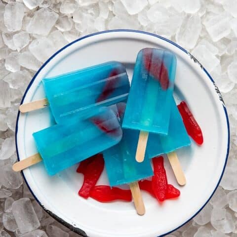 blue lagoon mocktail popsicles