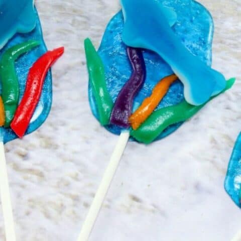 homemade shark lollipops