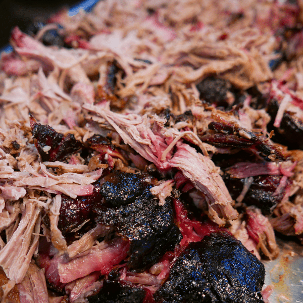 Pulled smoked pork shoulder roast