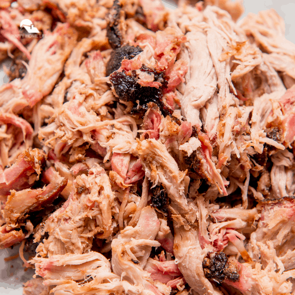 Close up of smoked pork shoulder