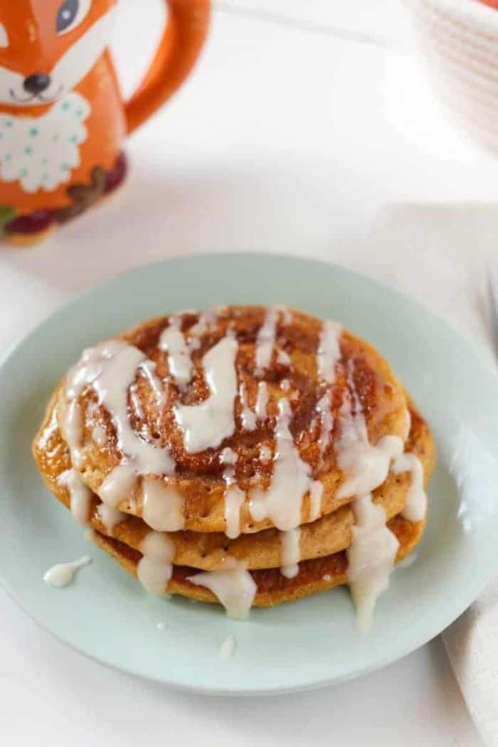 pumpkin spice pancakes fall breakfast idea