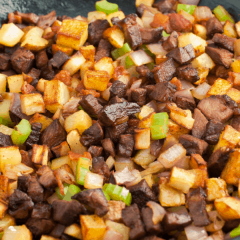 Leftover Steak and Potato Hash (11 Must-Try Leftover Steak Recipes)