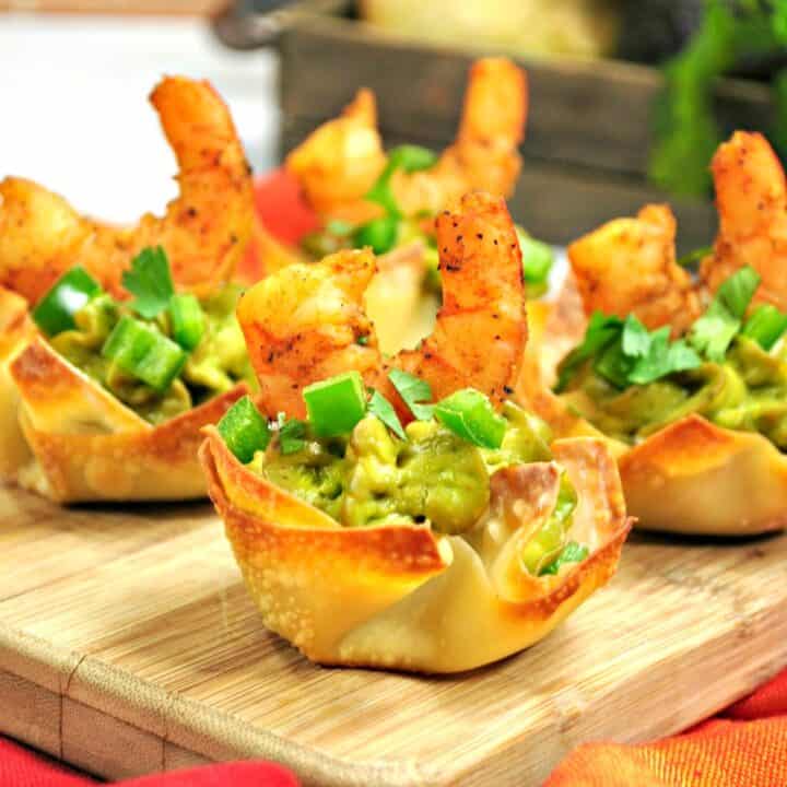 Image for Shrimp Avocado Wonton Cup Appetizer Recipe