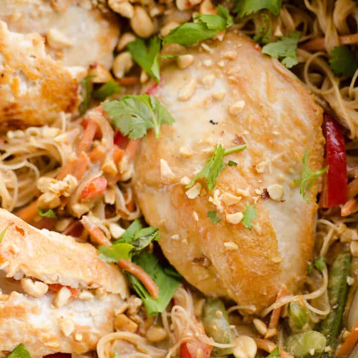 Image for Thai Peanut Chicken Noodle Skillet