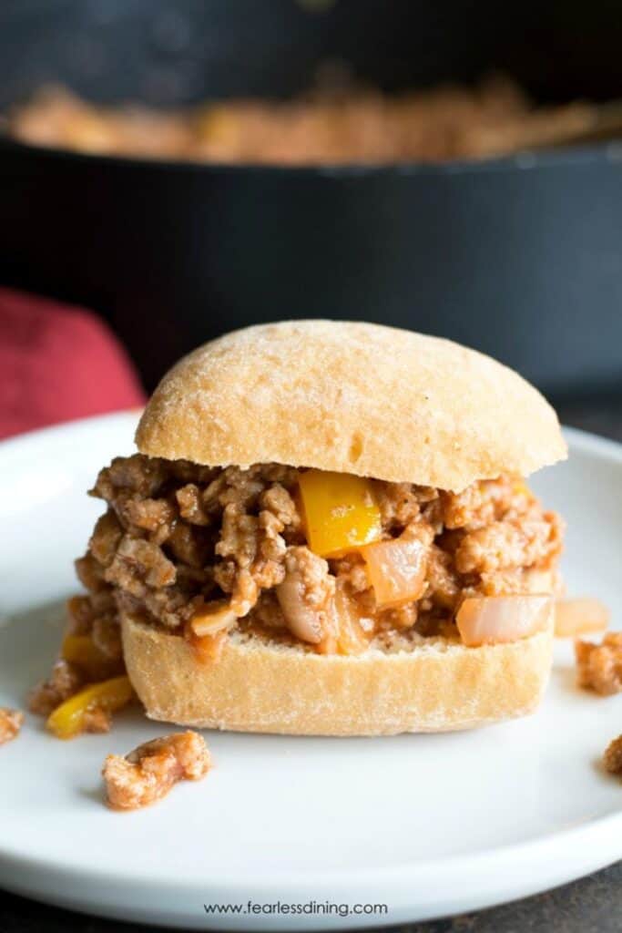 gluten free sloppy joes made with ground chicken