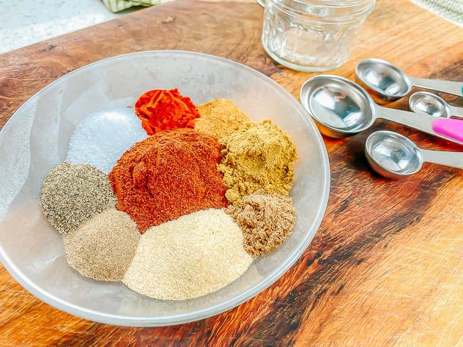 spices needed for the homemade keto taco seasoning