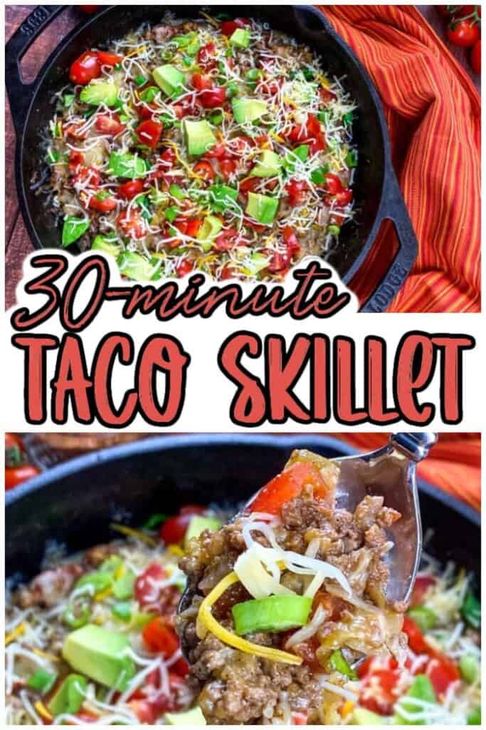 easy weeknight meal taco skillet