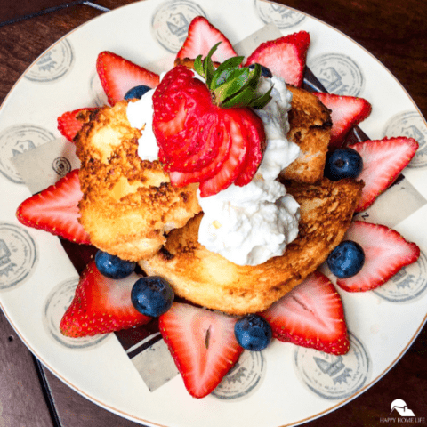 Broiled Angel Food Cake with Maple Whipped Cream