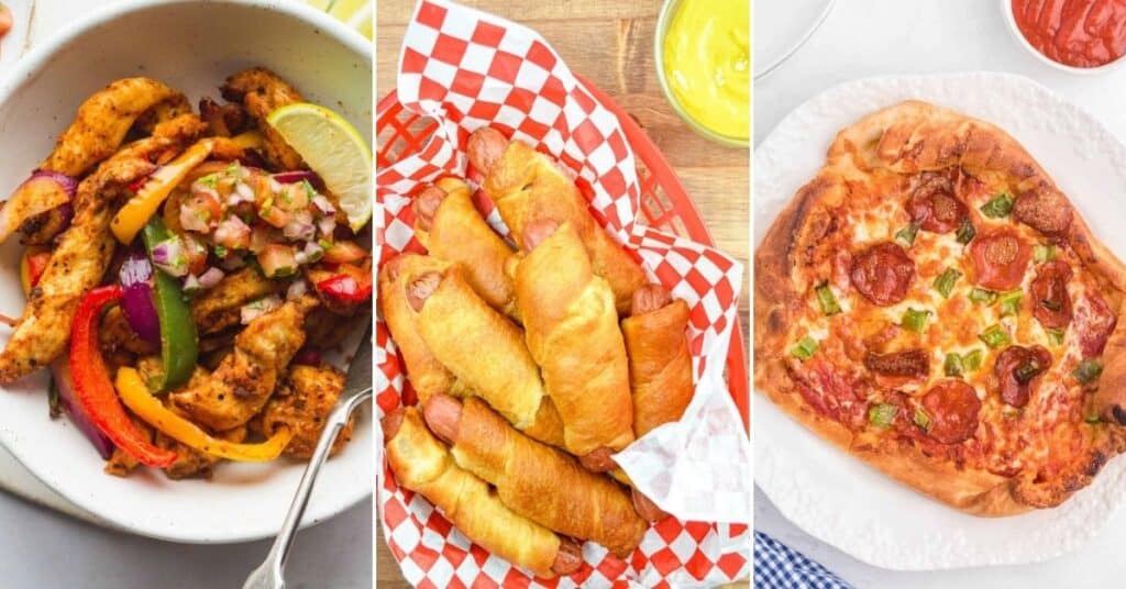 collage of beginner air fryer recipes for fb