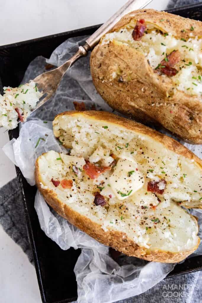 air fried baked potatoes