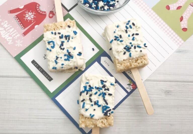 Cute Rice Krispie Treats for a Winter or Frozen Theme