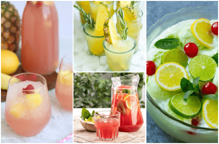 collage of easter punch recipes