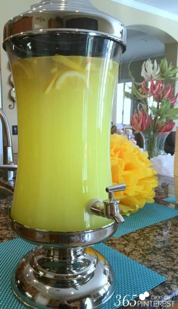 pineapple punch in punch dispenser