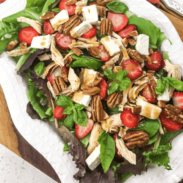 Instant Pot® Chicken Salad with Strawberries, Feta, & Pecans