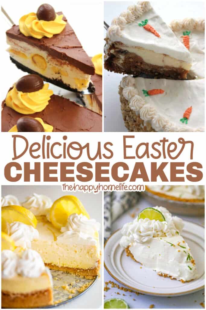 collage of Easter cheesecake recipes