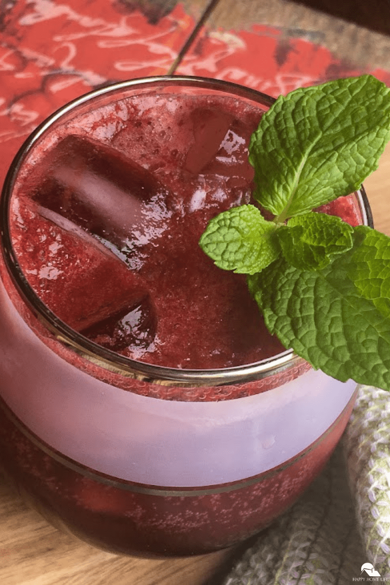 Dark Cherry and Mint Fizz