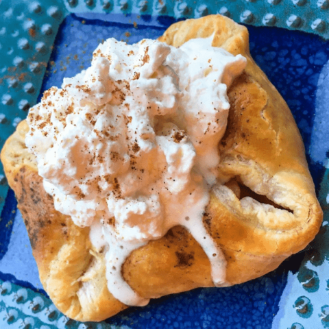 Easy Individual Cinnamon Apple Tarts  with Maple Whipped Cream