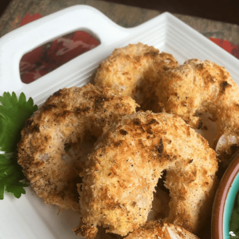 Baked Coconut Shrimp with Avocado-Lime Dip