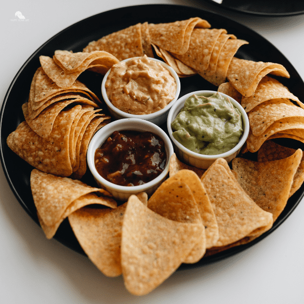 Close up of Nachos on a Plate