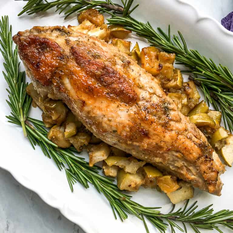 One-Skillet Honey Applesauce Pork Tenderloin