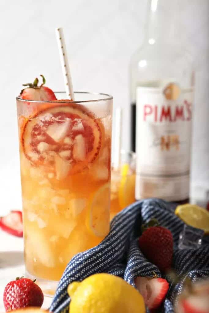 tall glass of Pimm's punch