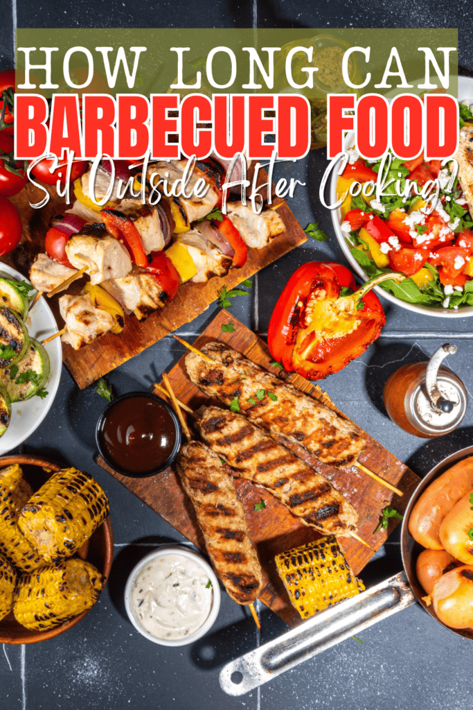 Grilled bbq dishes on a table.