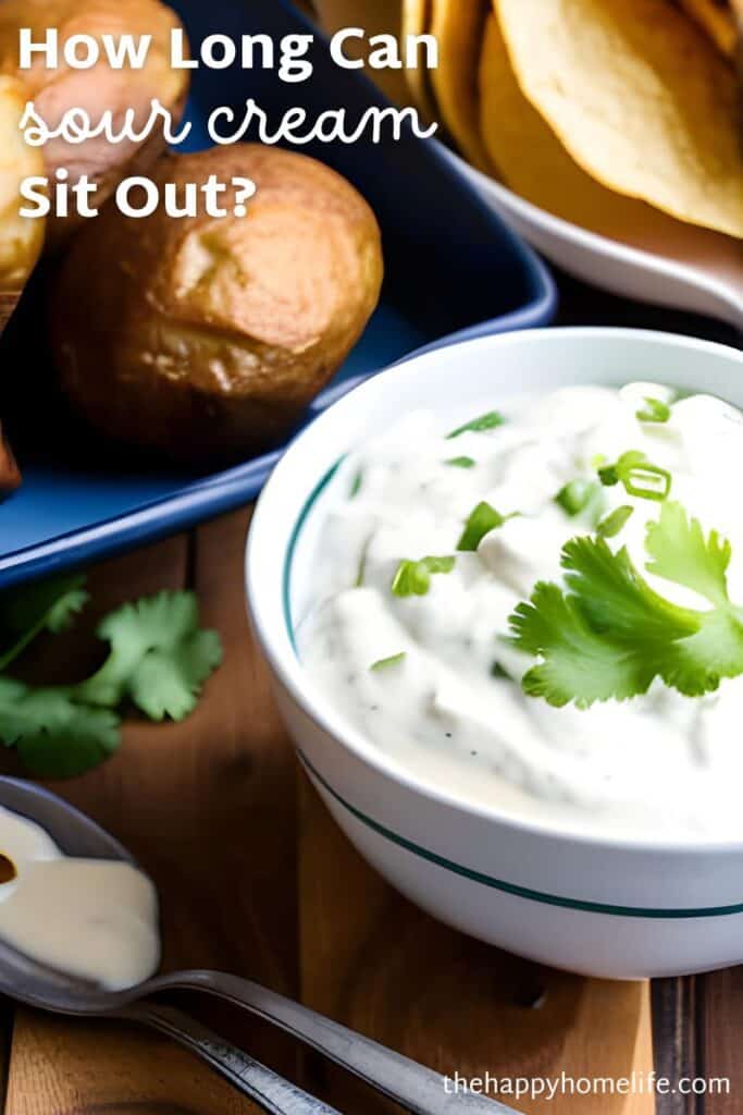 picture of sour cream with potatoes and chips with text overlay