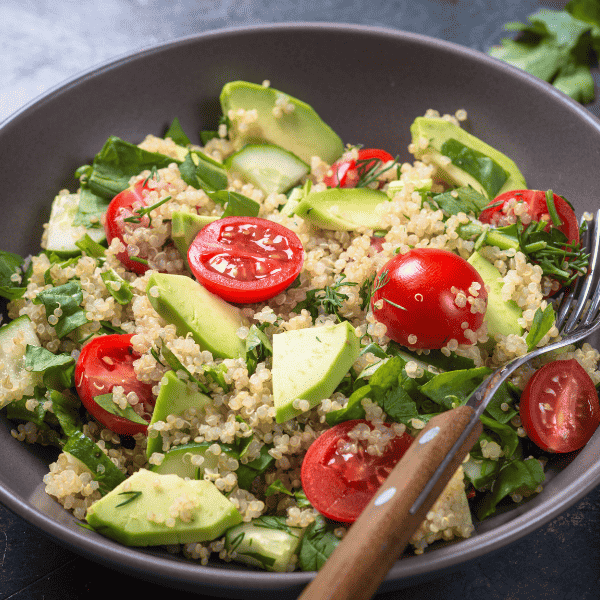 A salad with avocado