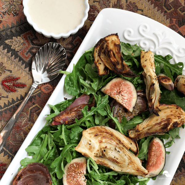 Roasted Fennel Salad with Lemon Tahini Dressing