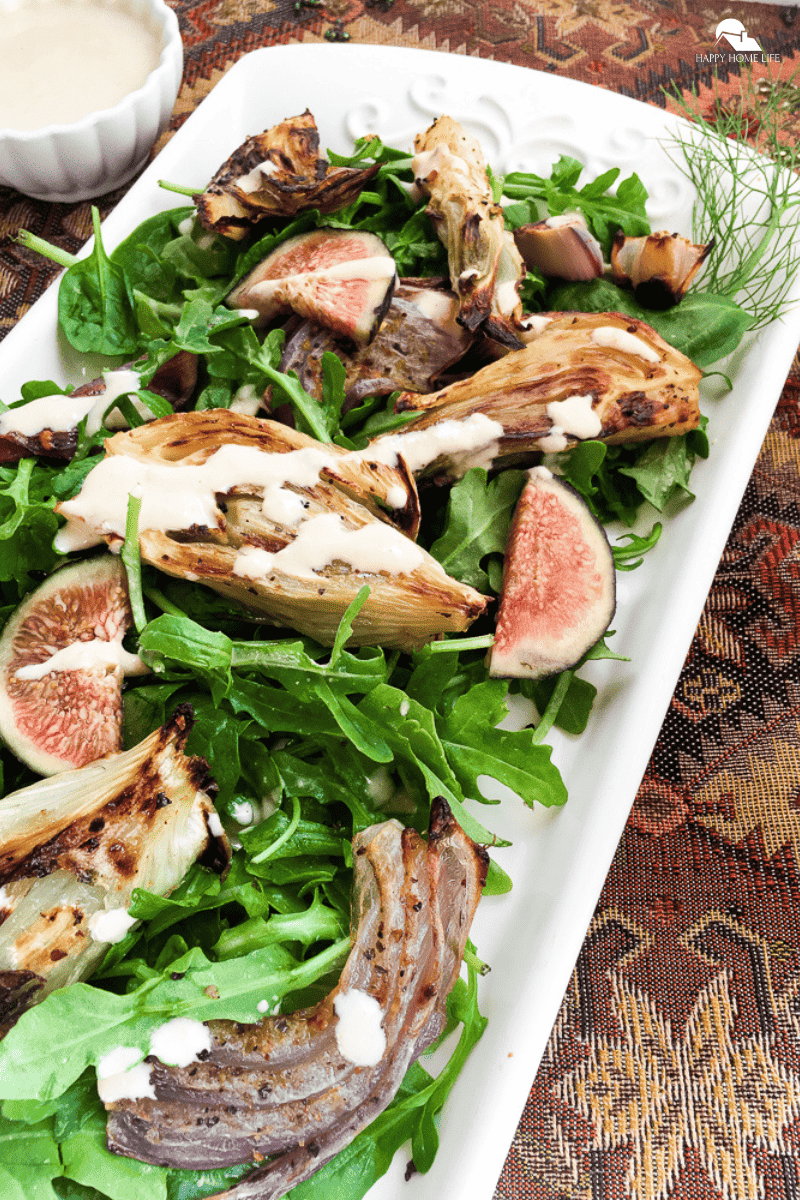 Roasted Fennel Salad with Lemon Tahini Dressing The Happy Home Life