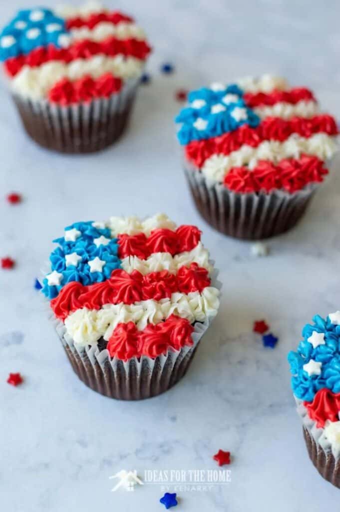 american flag cupcakes