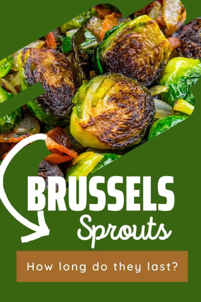 pin image of brussels sprouts with text overlay