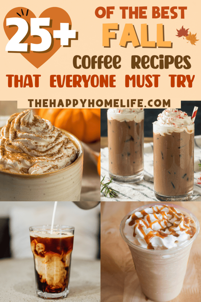 A collage image of Fall Coffee Recipes 